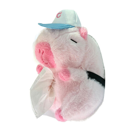 Auto-Tissue-Box-Abdeckung, Cartoon-Plüsch-Papierhalter,-Rosa 2