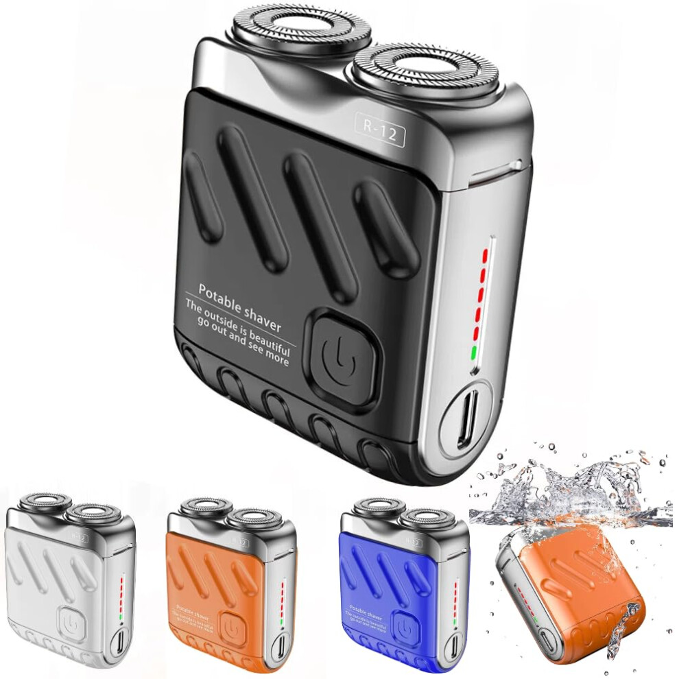 Electric Shaver for Men with Dual Stainless Steel Blades, Waterproof, Fast Charging, TravelReady