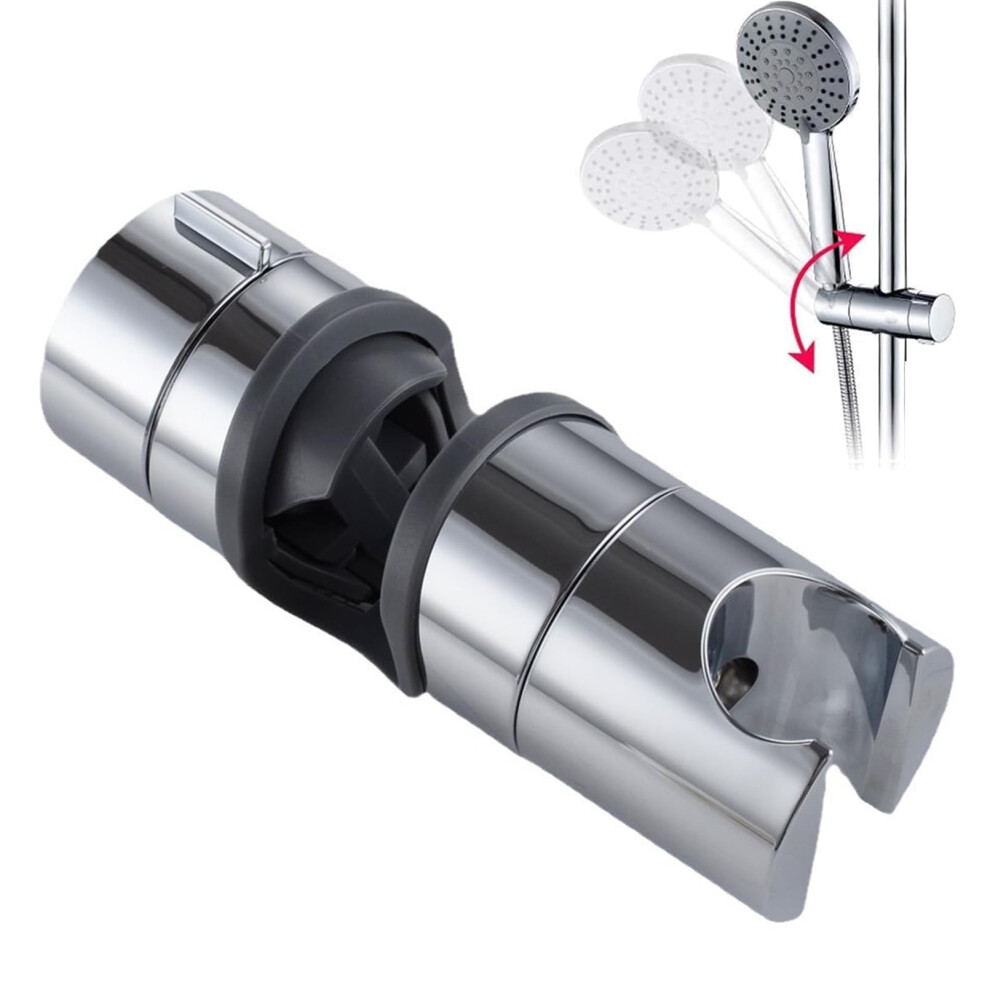 Adjustable Shower Head Holder For Slide Bar 1825Mm, 360 Rotating Abs Chrome Bracket For Bathroom 9001264749965