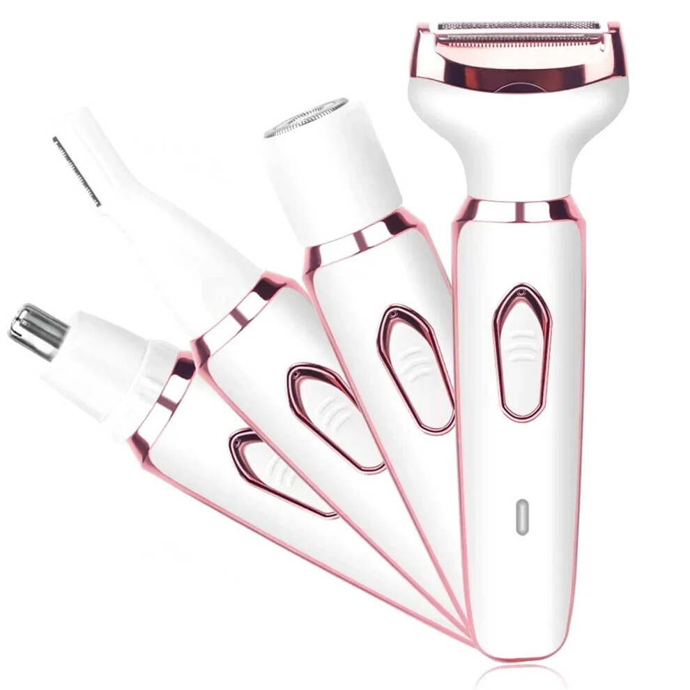 4 in 1 Rechargeable Painless Epilator Hair Removal Device for Women Face Leg Armpit Bikini Shaver