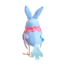 Figurine d'oiseau de pâques, sculpture d'oiseau en peluche,-Bleu
