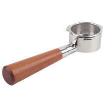 51-mm-Siebträger ohne Boden, kompatibel mit DeLonghi Espressomaschinen, Edelstahl-Filterkorb für gleichmäßige Kaffeeextraktion, ergonomischer