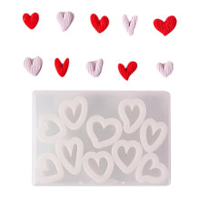 Coeur pâte à modeler boucle d'oreille moule Cutter ménage-B
