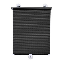 Easy to Install Portable Window Blind with Suction Cups, Retractable Roller Shade for Glass, No Drill Blackout Window Cover with Optical Mesh Design,
