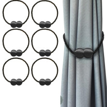Fermacravatte per tende senza foratura, fermacravatte decorative con chiusura magnetica facile da usare, corda in poliestere resistente per tende