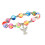 Shimmering Silver Crosses-Colorful bead bracel Angel diamonds 1