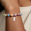 Shimmering Silver Crosses-Colorful bead bracel Angel diamonds 7