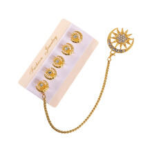 Alloy Islamic Cultural Emblem Set Fashion Clothing-Gold 1
