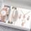 Elegant Present Set Practical Watch with Alloy-Pink pearl 6