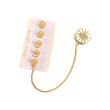 Muslims Emblem Brooch Set Metal Pin Jewelry Fashion-Gold 4