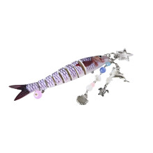 Ergonomic Fish Keychain Fashion Pendant Fish-Fish scale pink