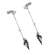 Unisex Animal Ear Cuff Clip On Jewelry-Silver Plated