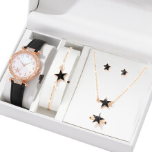 Elegant Accessories Set-Black and white Five pointed star st