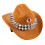 Unique Themed Felted Hat Rivet Decorated Denims Hat-brown 1