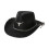 Flexible Modern Themed Broad Brims Hat Lightweight PU-Black 1