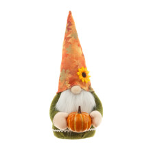 Maisiúcháin Fómhair Gnome Bog agus Cluthar Bláthanna Gréine Bábóg Gnome Nollag Ceardaíocht Lámhdhéanta Ornáid Abhaic Gan Aghaidh
