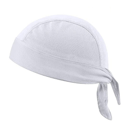 Breathable Mesh Running Cap Elastic Bandana Hats Unisex-White