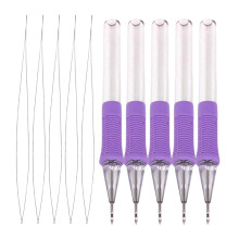 5-teiliges Stickerei-Stanznadel-Set mit Nadeleinfädler,