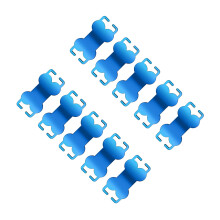 Halsband Plaat Slider Hanger Botvormige Honden Naamlabel-Blauw