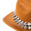 Unique Themed Felted Hat Rivet Decorated Denims Hat-brown 6