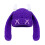 Crochet Devil Horn Hat Fun Rabbits Ear Cosplay Headwear-Purple 1
