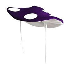 Adjustable Strap Mushroom Costume Hat-Purple mushroom hat