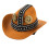 Denims And Studs Embellished Gothic Style Top Hat Hair-brown 1