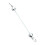 Bead Keychain Craft Set Plastic Lobster Clasp Fashion-Silver 1