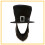 Comical Black Beard Costume Accessory Soft Fabric Top Hat-brown 3
