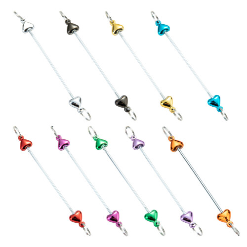 Bead Keychain Craft Set Plastic Lobster Clasp Fashion-Silver 1