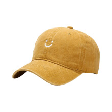 Practical Baseball Cap Distressed Cotton Adjustable-Yellow