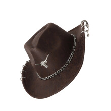 Long-lasting PU Elegant Hat Adjustable Strap-Coffee color