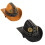 Denims And Studs Embellished Gothic Style Top Hat Hair-brown 5