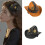 Denims And Studs Embellished Gothic Style Top Hat Hair-brown 2