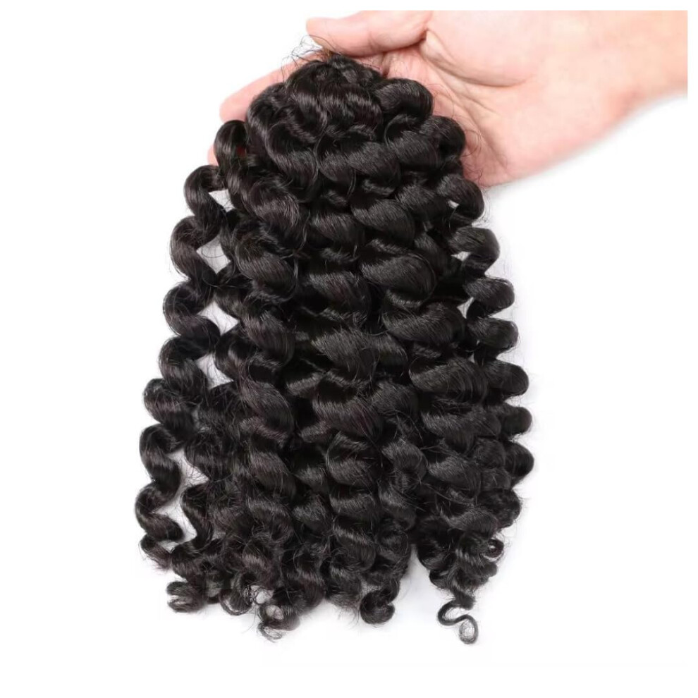12' Hair Extensions  4Pack Black Twist Braids, Kinky Afro Hair for Faux Locs, Twists  Crochet Colour 2