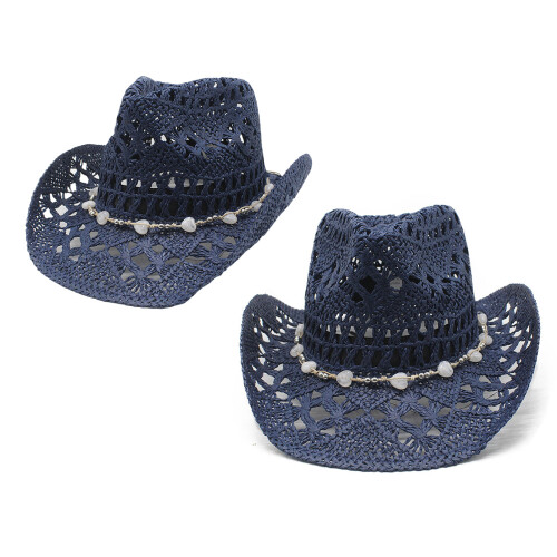 Cool and Comfortable Straw Hat Fashionable Unisex Hat-Black M 2