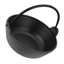 Cast iron Dutch oven, large cooking pot, casserole pot, cast iron kettle, cast iron soup pot, Japanese hot pot, camping pans, black.