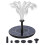 Solar Bird Bath Fountain Pump with Efficient Solar Power, Multiple Spray Patterns, Black, 6.3in 1