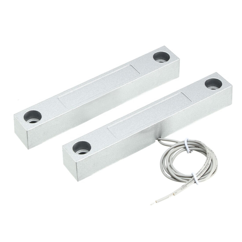 Garage Door Magnetic Contact Sensor With Rustresistant Zinc Alloy Housing Silver Gray Nc Reed Switch 9119770555465