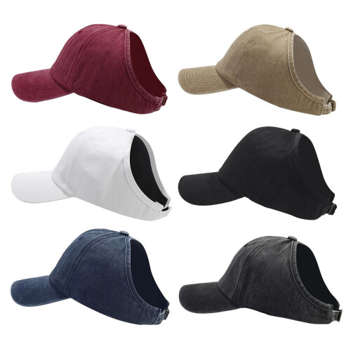 Ponytail Friendly Sport Headwear Soft Cotton Fabric for-Black 1