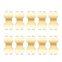 10 Stuks Hond Identificeren Plaat Kraag Slider Metalen-Goud