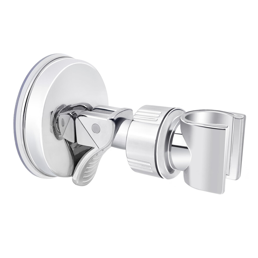 Adjustable Shower Head Holder With Strong Suction Cup No Drill Chrome Bracket For Bathroom Silver 9323874712758