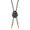 Rodeos Adjustable Bolo Tie With Turquoises Stone Bear-Bronze 1