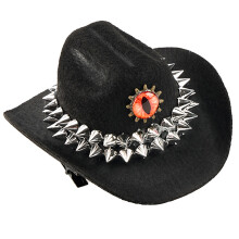 Vintage Gothicism Styles Hat Rivets Embellished Hat-Black