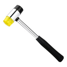 Gummihammer, 25mm Mini Doppelkopfhammer ,Gummi Hammer mit Rutschfestem Griff, Schonhammer für Holz, Kunststoff, Leder,Modellbau und Schmuckhandwerk