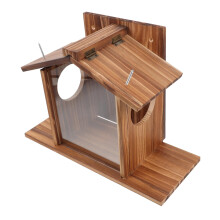Wooden Squirrel Feeder Box with Creative Hanging Design for Garden Tree Mounting Outdoor