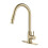 Pull Down Kitchen Faucet with Touchless Sensor, Brushed Gold and Chrome Finish for Modern Sink 1