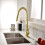 Pull Down Kitchen Faucet with Touchless Sensor, Brushed Gold and Chrome Finish for Modern Sink 5
