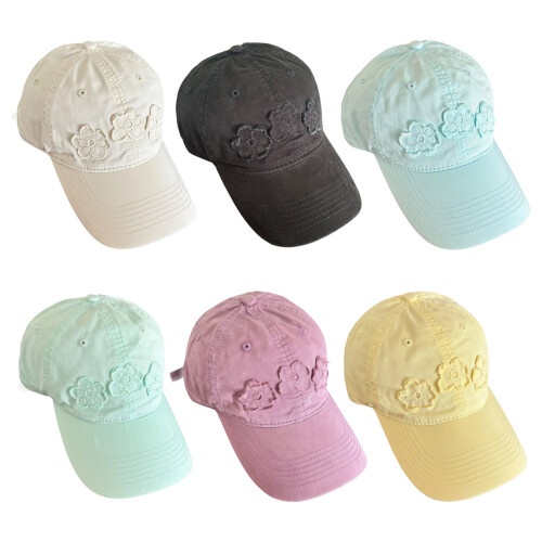 Breathable Acrylic Cap Artistic Embroidery Adjustable-Purple 1