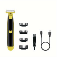 Men's Electric Shaver with Wet and Dry Shaving, Ergonomic Grip, Beard and Body Groomer